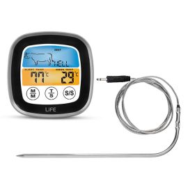 Θερμόμετρο ψηφιακό με χρονόμετρο κουζίνας & έγχρωμη οθόνη αφής LIFE WELL DONE -min:-50°C max:+250°C