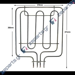 Αντίσταση 1280watt (800w+480w)κάτω φούρνου κουζίνας PITSOS / SIEMENS / BOSCH 353999, 00353999