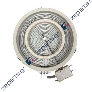 Εστία κουζίνας κεραμική διπλή 1700W/700W Φ20cm / Φ12,5cm 5 άκρα Γενικής Χρήσης