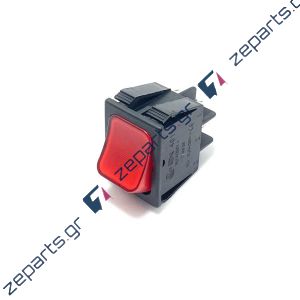 Διακόπτης μονός ON-OFF 4 επαφών 16A με φως Γενικής Χρήσης