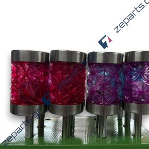 Φανάρι Κήπου με Μπαταρία ΑΑΑ 8x8x40cm Ασημί