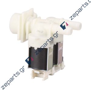 Βαλβίδα II (διπλή) Φ10mm 180° ευθεία με φυσέτα εισαγωγής νερού πλυντηρίου ρούχων 00174261