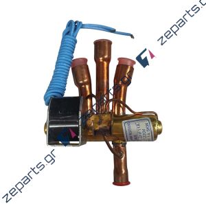 Τετράοδη βαλβίδα 3/8' κομπλέ με πηνίο 220V κλιματιστικού