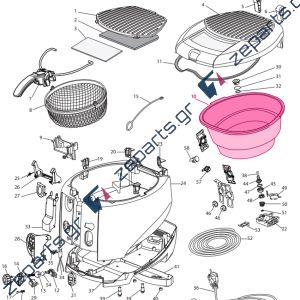 Κάδος σκέτος φριτέζας DELONGHI Original 7312572079
