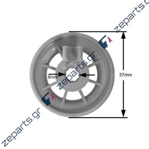 Ροδάκι σχάρας πλυντηρίου πιάτων PITSOS / SIEMENS / BOSCH / NEFF 00165314