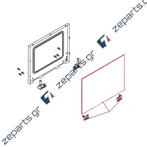 Κρύσταλλο εξωτερικό πόρτας κουζίνας 59.5 x 42.5 PITSOS / SIEMENS / BOSCH Original