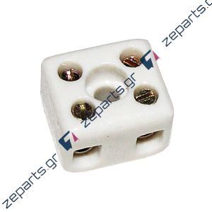 Κλέμενς πορσελάνης διπλή Φ2,5mm