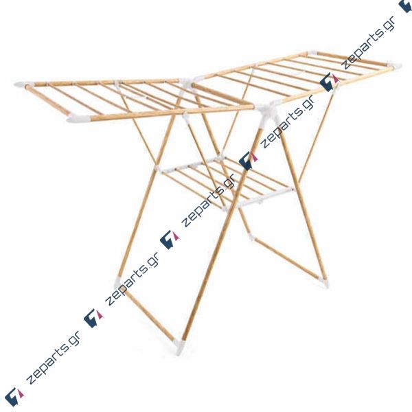 Απλώστρα ρούχων μεταλλική με ξύλινη όψη