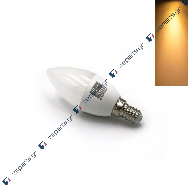 Λάμπα Led Κεράκι E14 6W Θερμού φωτισμού