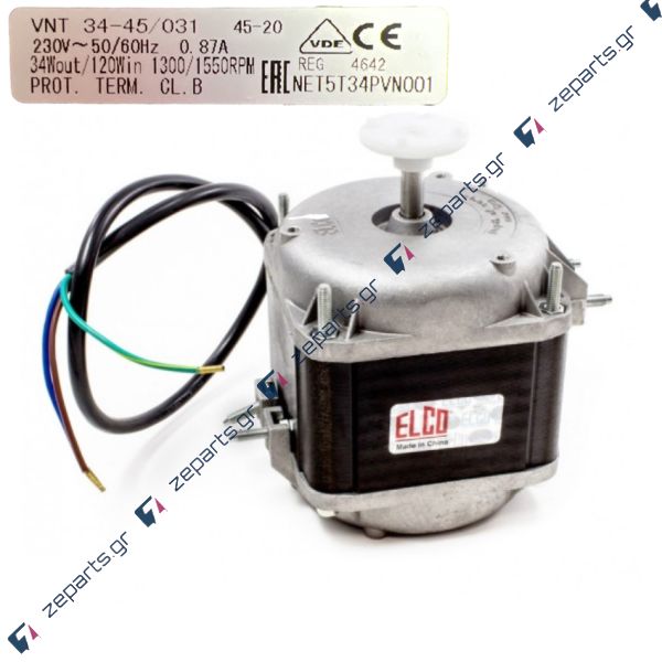 Μοτέρ ανεμιστήρα 34W VNT34-45/031 120win 1300/1550rpm