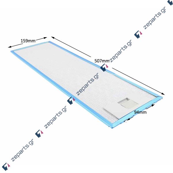 Φίλτρο 50,7x15,9cm μεταλλικό απορροφητήρα AEG / ZANUSSI / ELECTROLUX / ELICA 50268370009, 4055344149, GRI0112374A